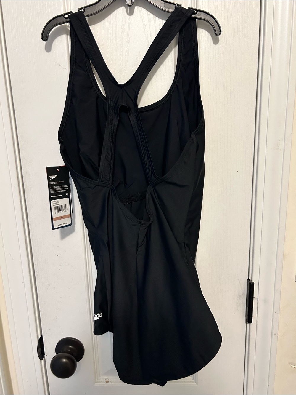 Speedo Black Racerback Performance One-Piece Swimsuit